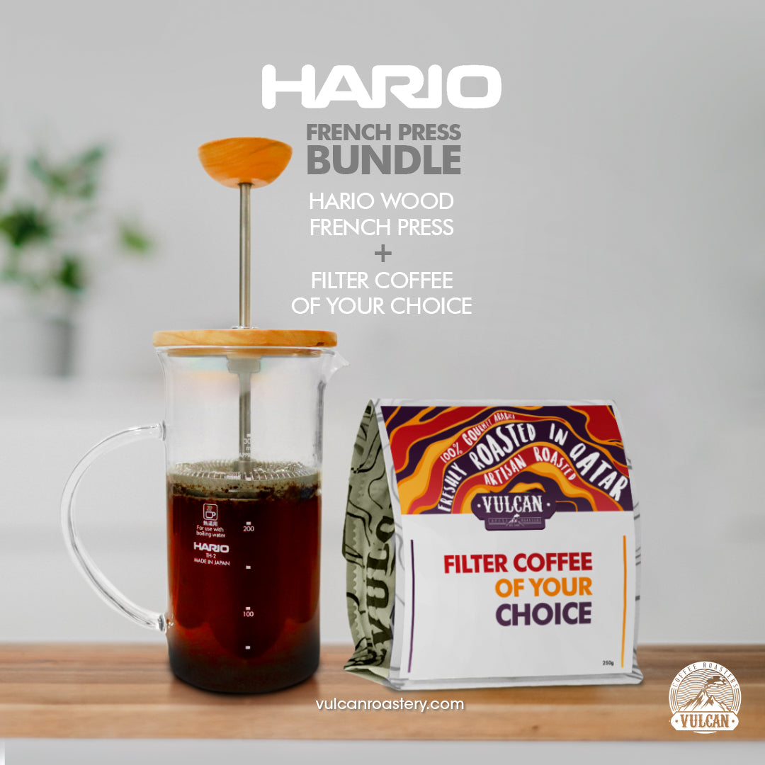 FRENCH PRESS BUNDLE HARIO Vulcan Coffee Roastery